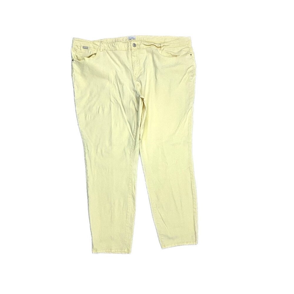 Jaclyn Smith Skinny Women's size 22W Yellow Denim Jeans‎